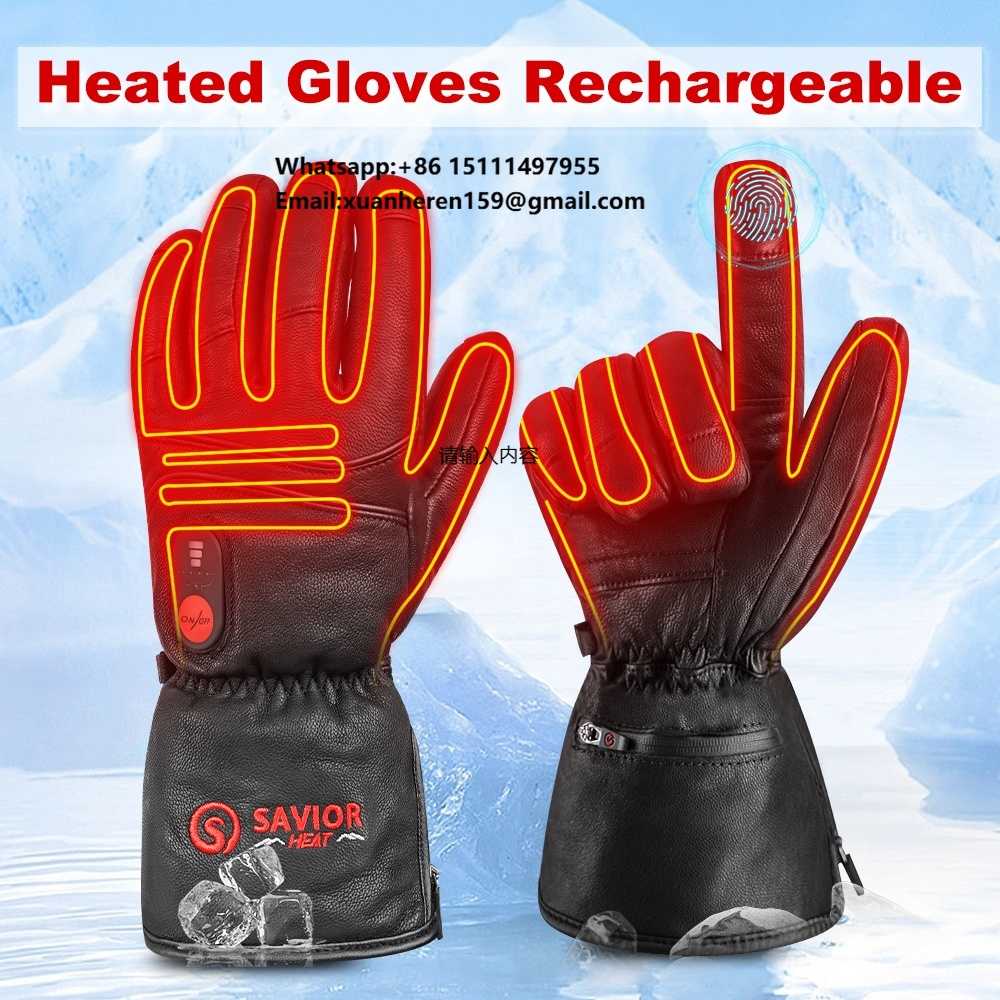 Touch Screen Gloves - Guanti Riscaldati in Pelle per Uomo