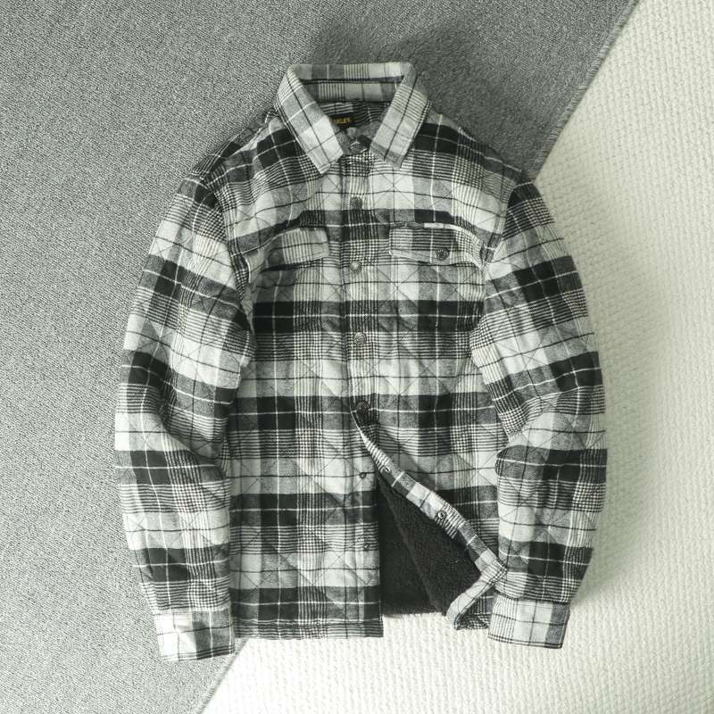 Flannel Shirt Lined - Giacca da uomo in pile di