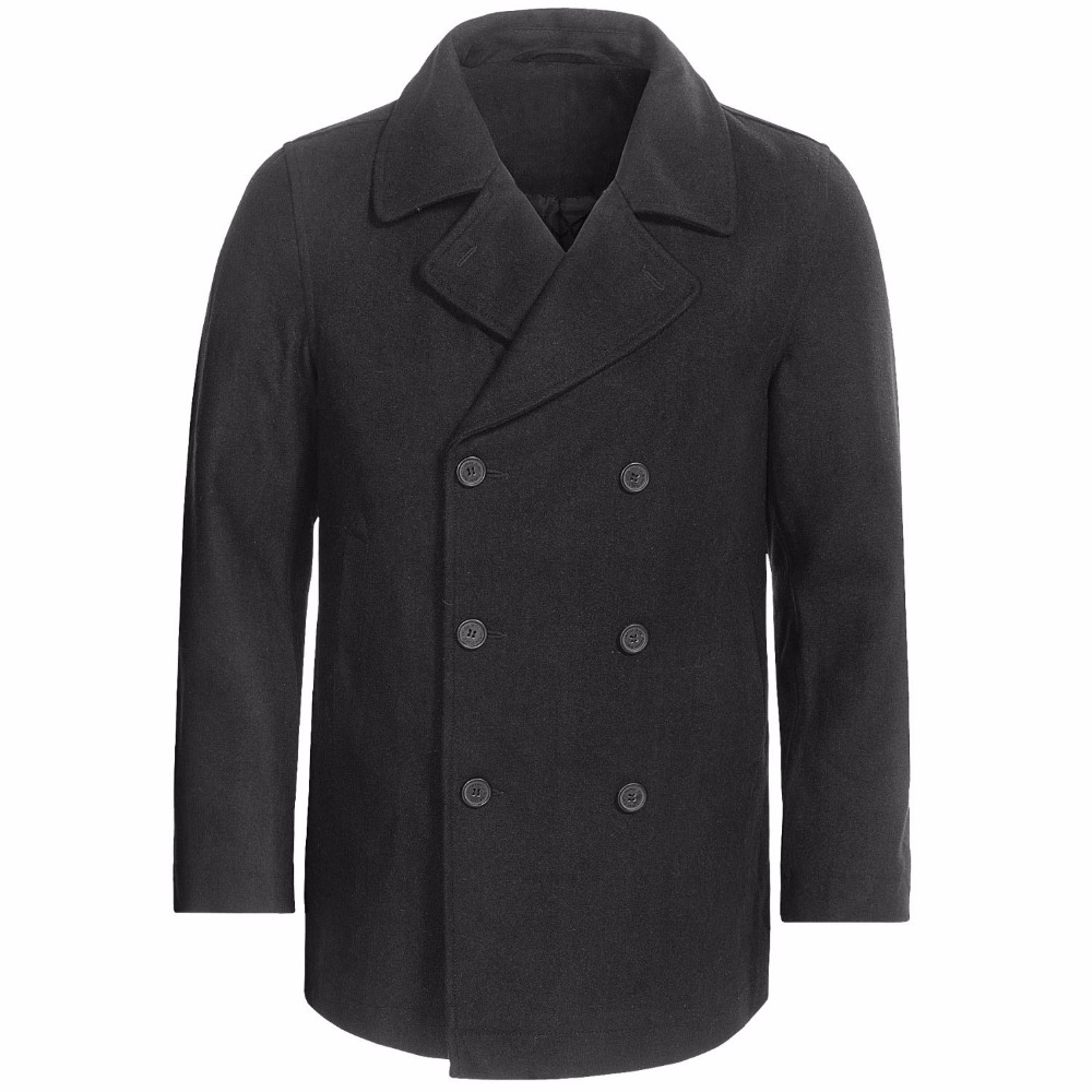 Wool Coat Peacoat - Custom Made Carbone grigio Pea Coat