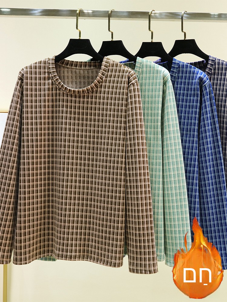 Flannel Shirt Lined - Maglia da notte invernale da uomo