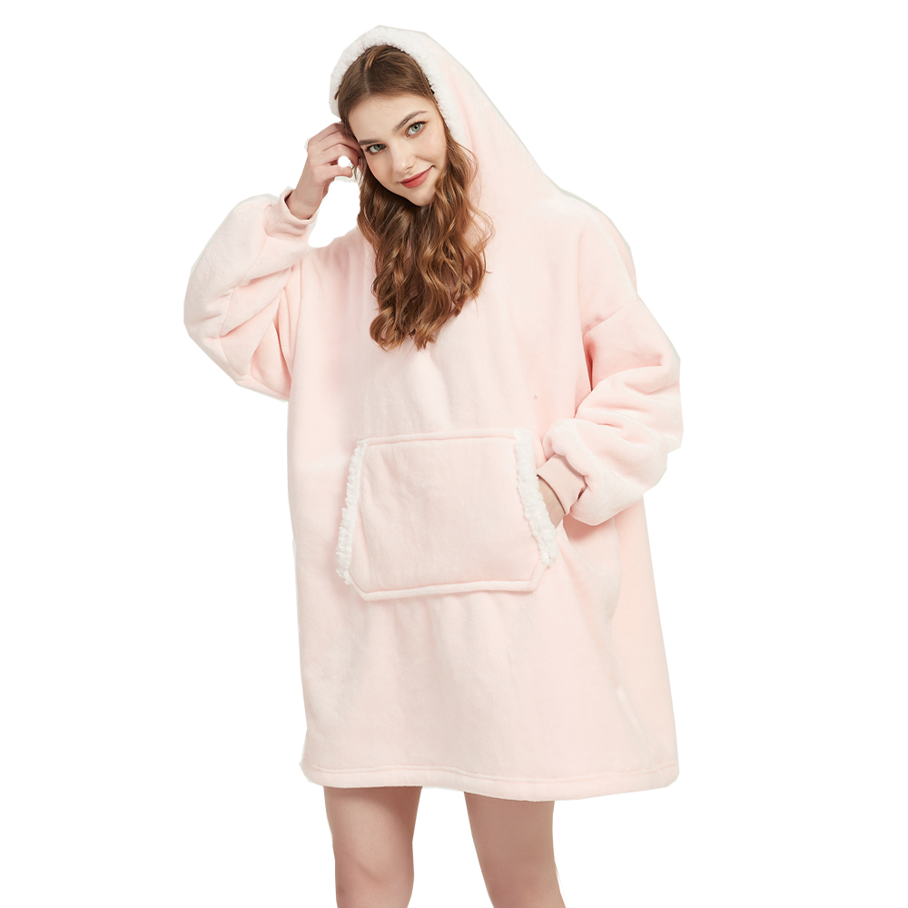 Sherpa Hoodie Fleece - Coperta Sherpa in microfibra di peluche