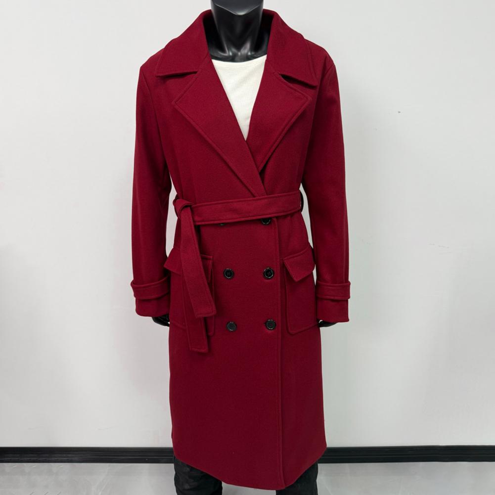 Wool Coat Peacoat - Cappotto da Donna, Trench Doppiopetto con