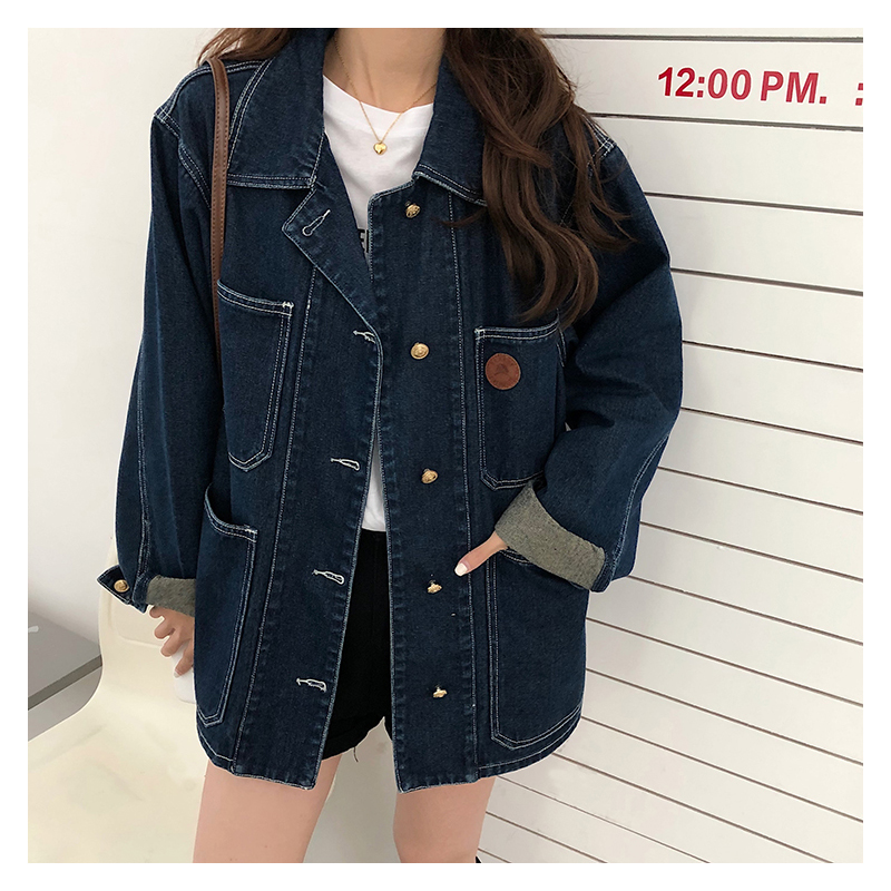 Down Jacket Packable - Giacca di jeans blu scuro Donna