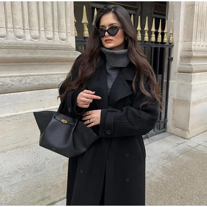 Elegante cintura grigia lungo  - Wool Coat Peacoat recensione e prezzo