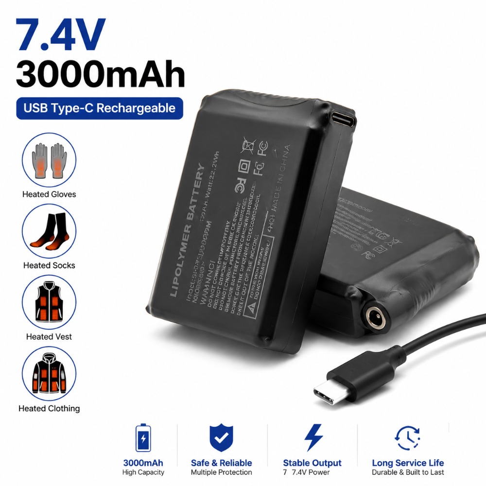 Batteria al litio 7.4V 3000mAh - Heated Vest Battery recensione e prezzo