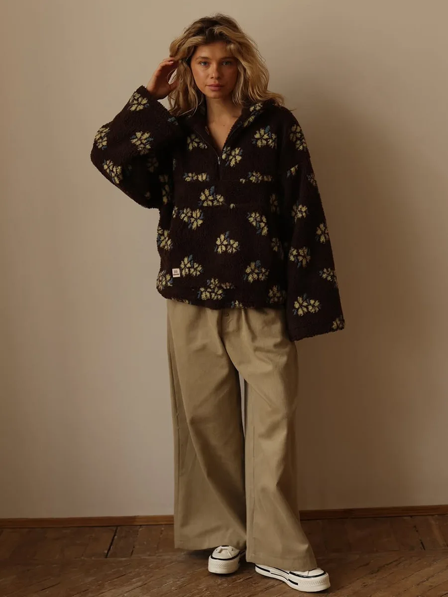 Felpe con cappuccio floreali S - Sherpa Hoodie Fleece recensione e prezzo