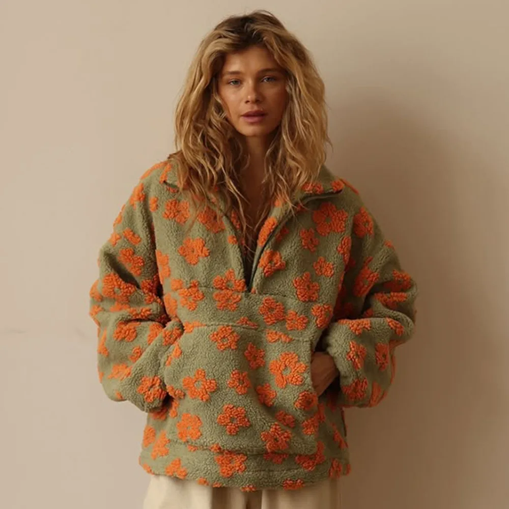 Pullover floreale Sherpa da do - Sherpa Hoodie Fleece recensione e prezzo
