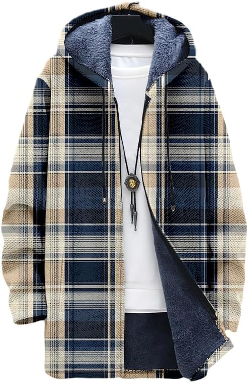 Cardigan scozzese da uomo con  - Sherpa Hoodie Fleece recensione e prezzo
